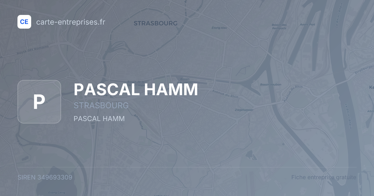 PASCAL HAMM — 349693309 — fiche entreprise