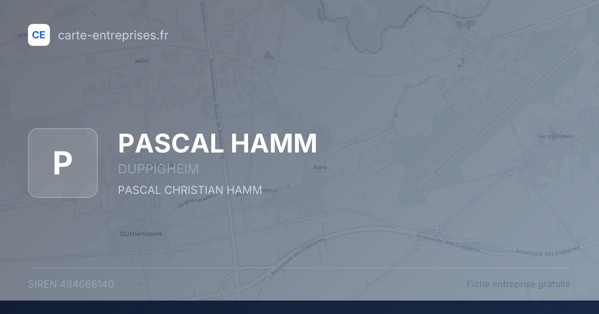 PASCAL HAMM — 484668140 — fiche entreprise