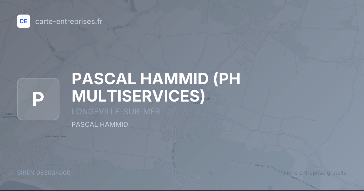 PASCAL HAMMID (PH MULTISERVICES) — 983034000 — fiche entreprise