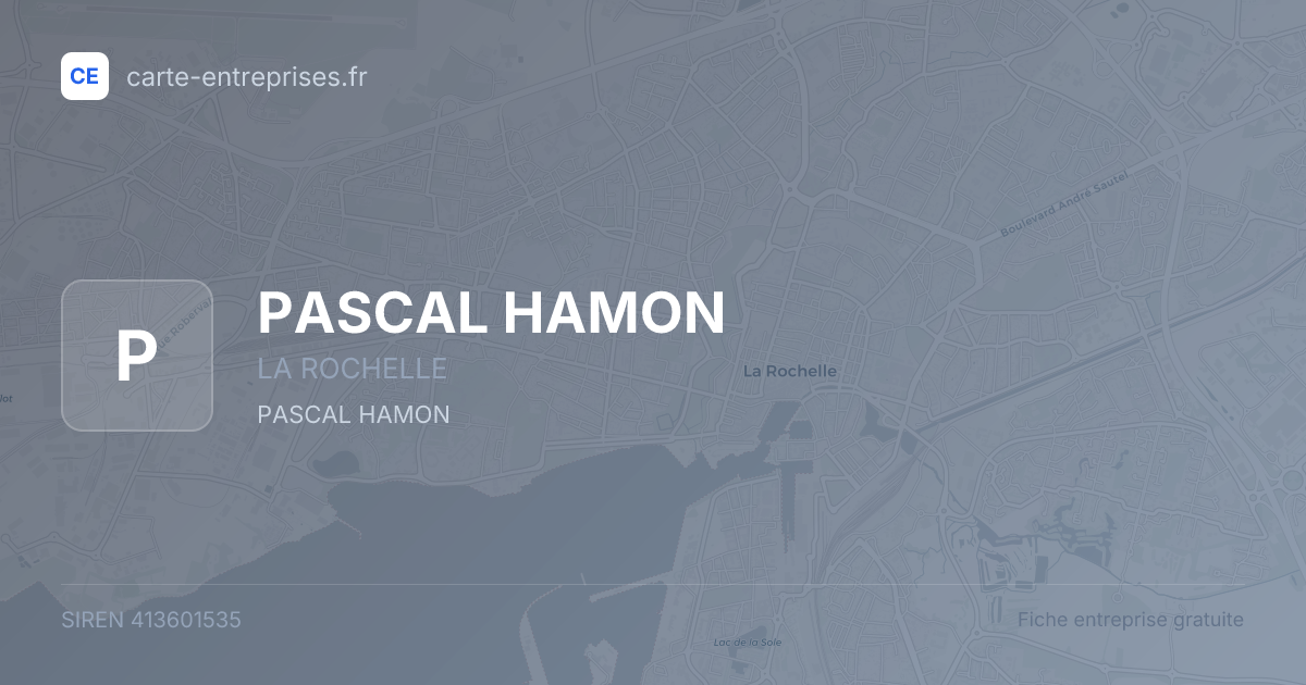 PASCAL HAMON — 413601535 — fiche entreprise