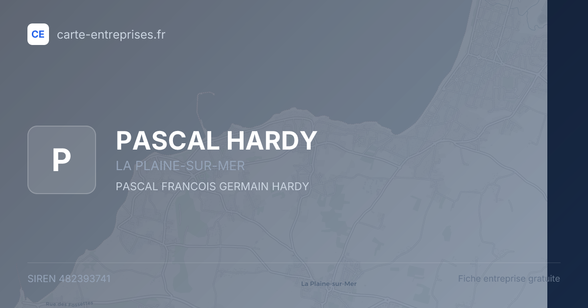 PASCAL HARDY — 482393741 — fiche entreprise