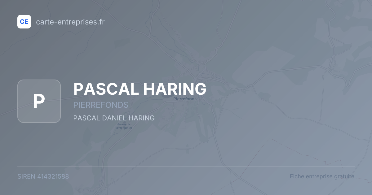 PASCAL HARING — 414321588 — fiche entreprise