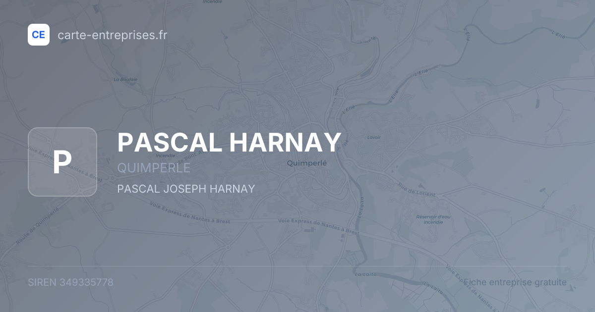 PASCAL HARNAY — 349335778 — fiche entreprise