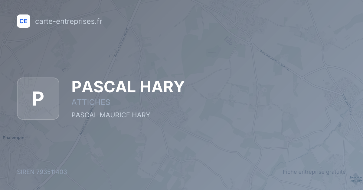 PASCAL HARY — 793511403 — fiche entreprise