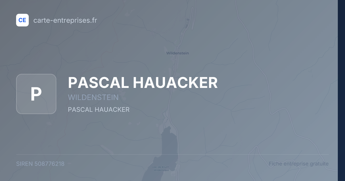 PASCAL HAUACKER — 508776218 — fiche entreprise