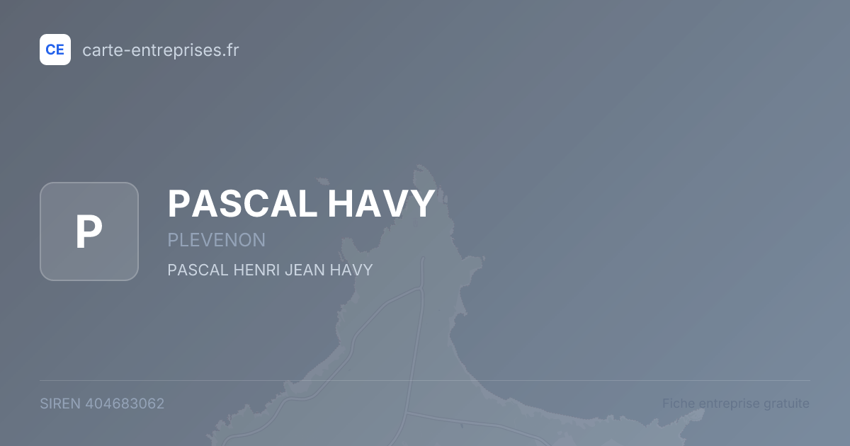 PASCAL HAVY — 404683062 — fiche entreprise