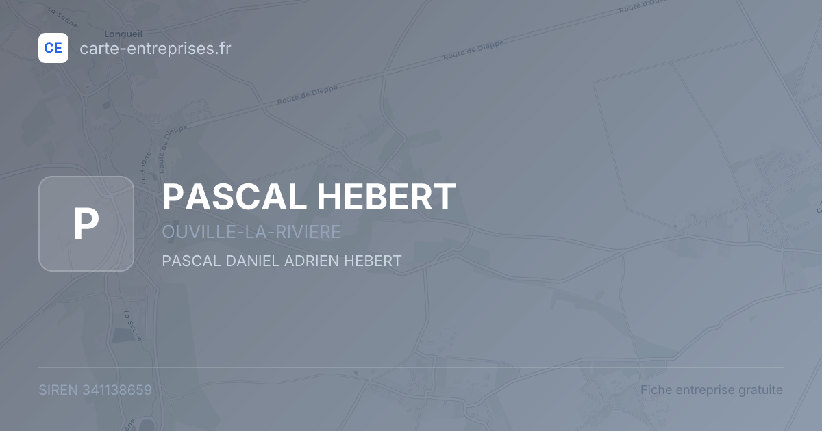 PASCAL HEBERT — 341138659 — fiche entreprise