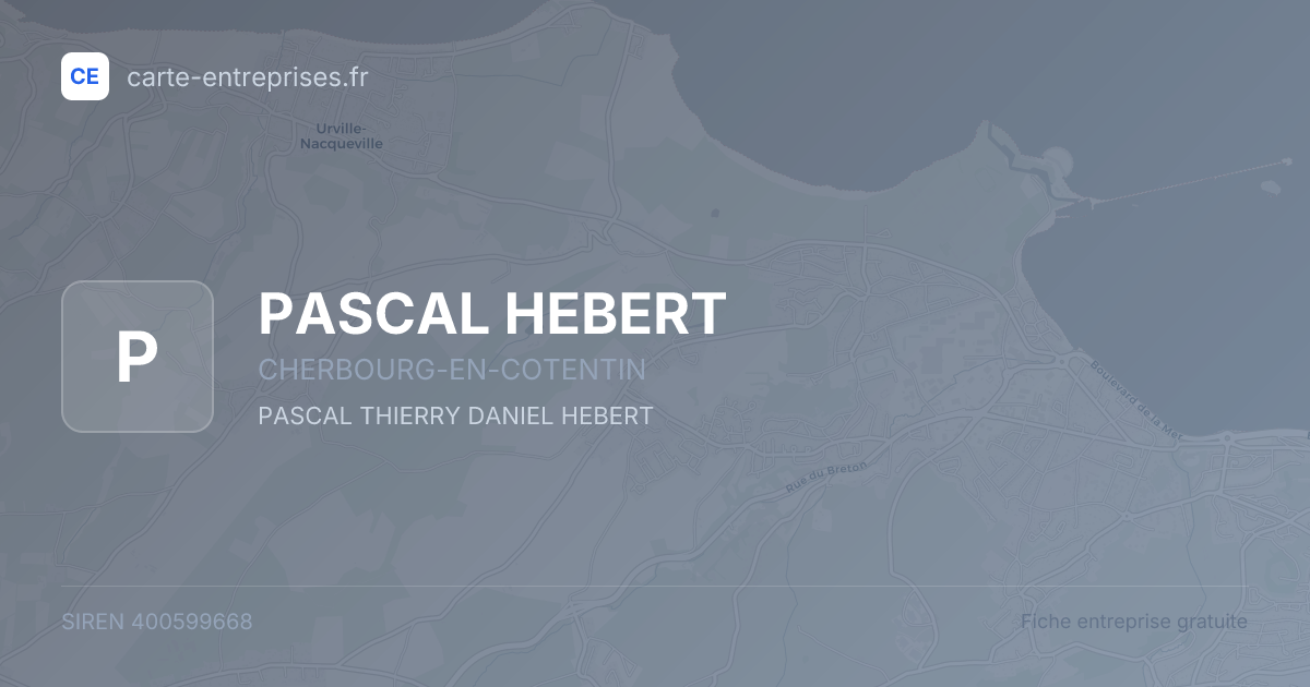 PASCAL HEBERT — 400599668 — fiche entreprise