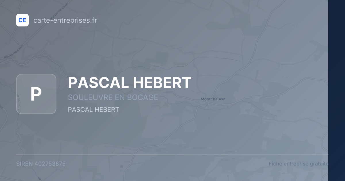 PASCAL HEBERT — 402753875 — fiche entreprise
