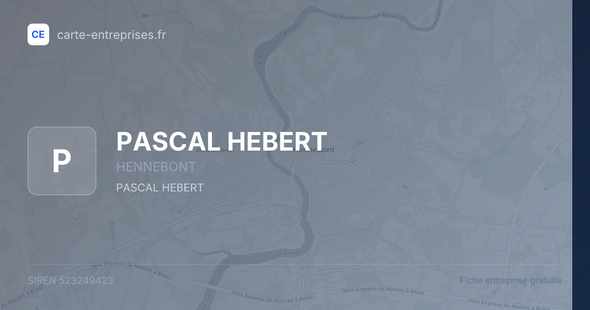 PASCAL HEBERT — 523249423 — fiche entreprise