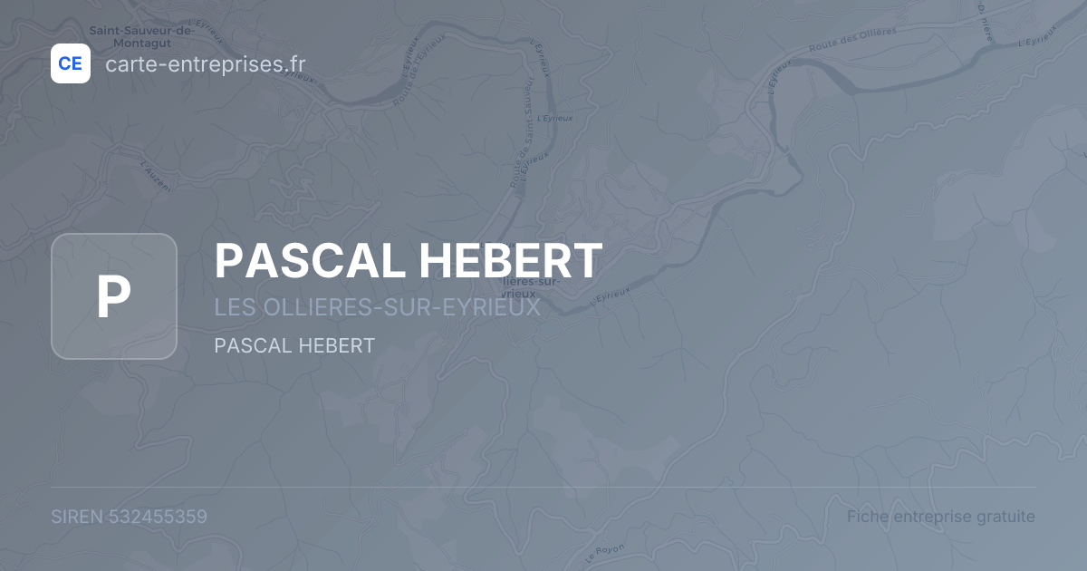 PASCAL HEBERT — 532455359 — fiche entreprise