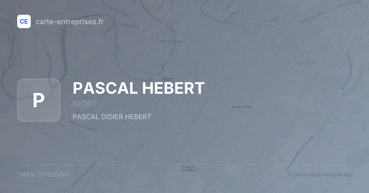 PASCAL HEBERT — 797835469 — fiche entreprise
