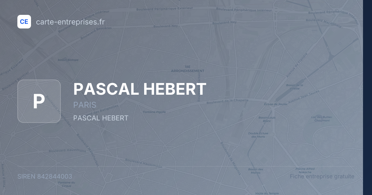 PASCAL HEBERT — 842844003 — fiche entreprise