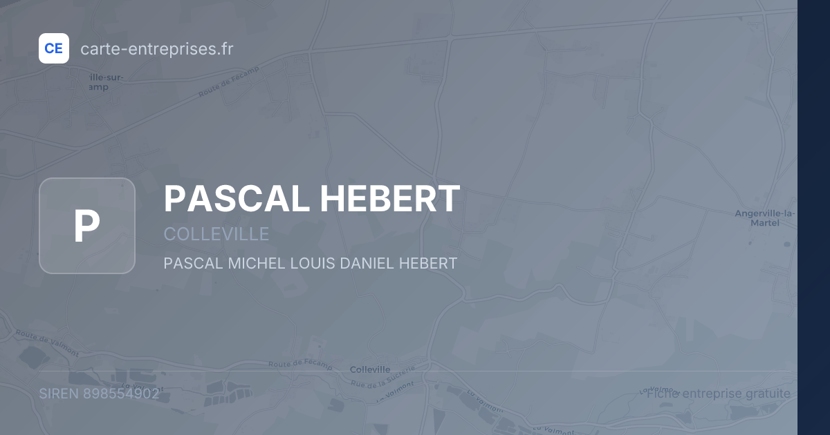PASCAL HEBERT — 898554902 — fiche entreprise