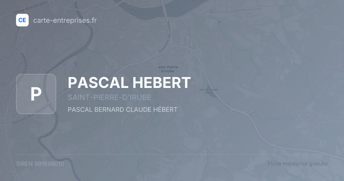 PASCAL HEBERT — 991698010 — fiche entreprise