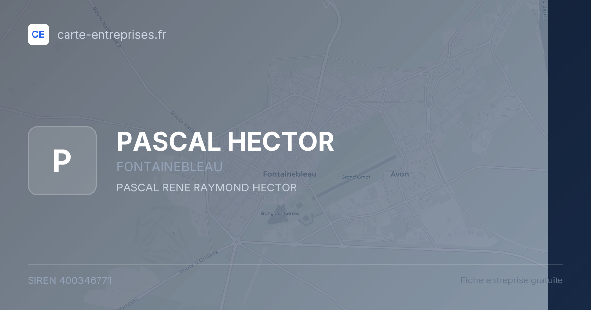PASCAL HECTOR — 400346771 — fiche entreprise