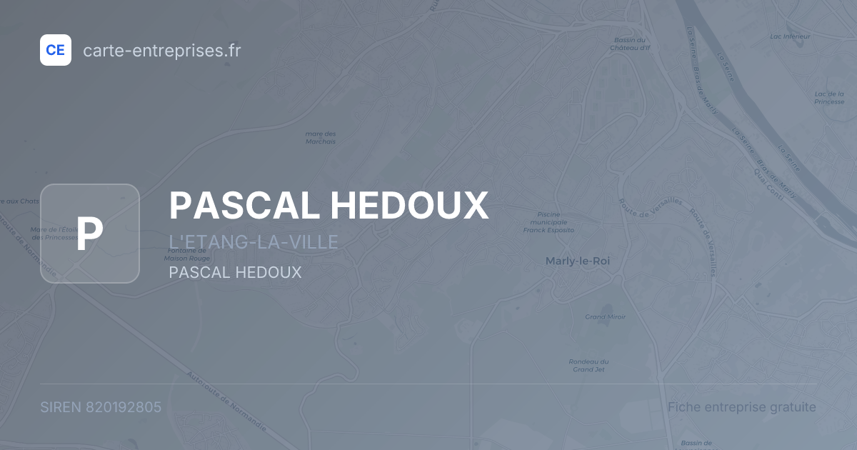 PASCAL HEDOUX — 820192805 — fiche entreprise