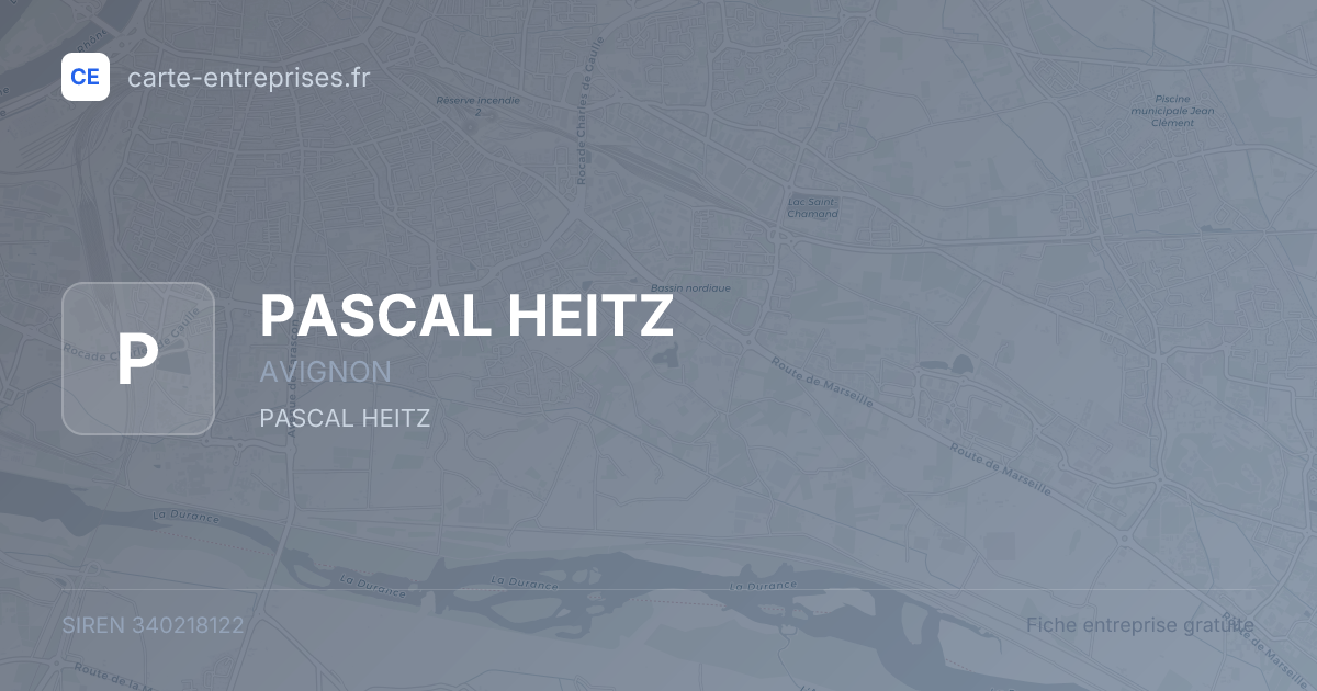 PASCAL HEITZ — 340218122 — fiche entreprise