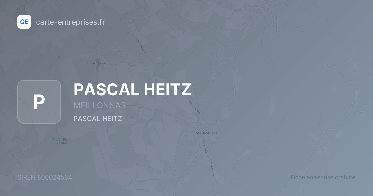 PASCAL HEITZ — 800024564 — fiche entreprise