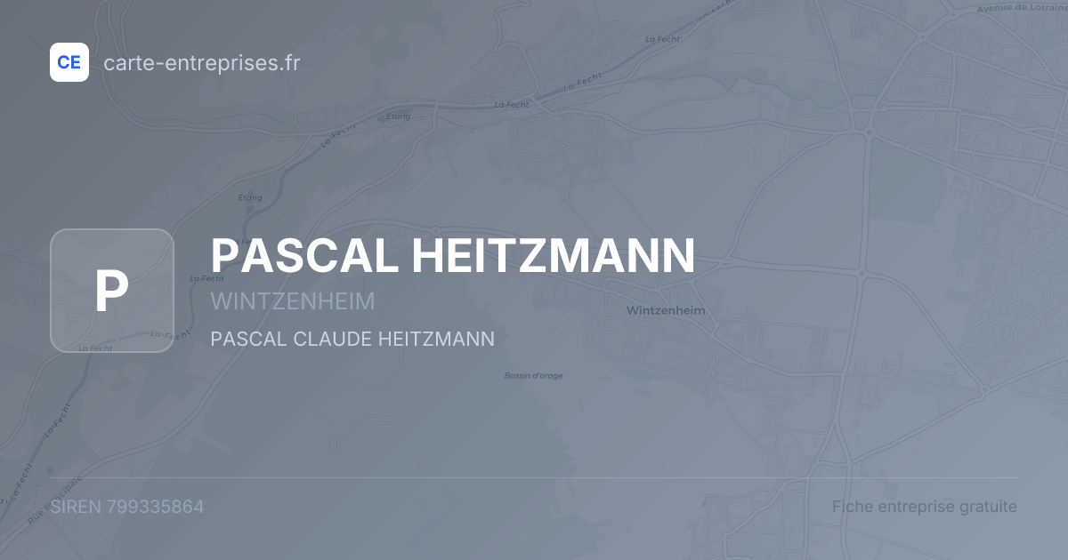 PASCAL HEITZMANN — 799335864 — fiche entreprise