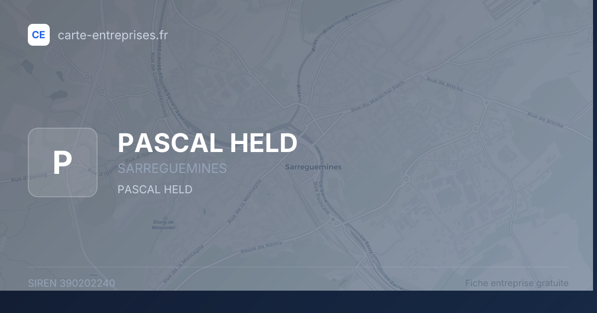 PASCAL HELD — 390202240 — fiche entreprise