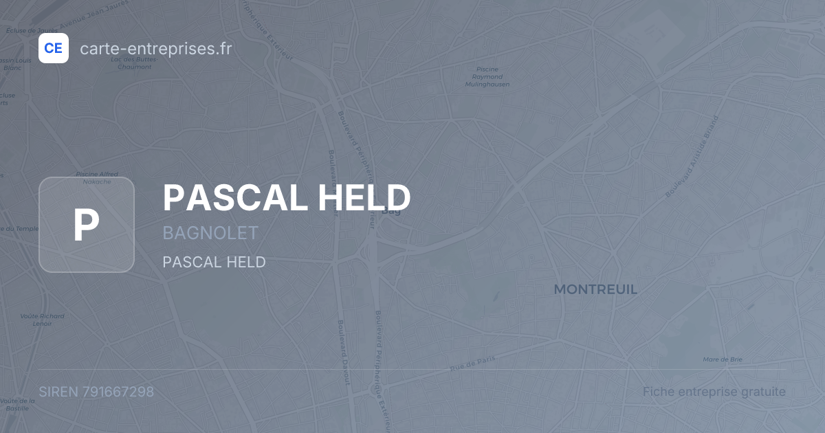 PASCAL HELD — 791667298 — fiche entreprise