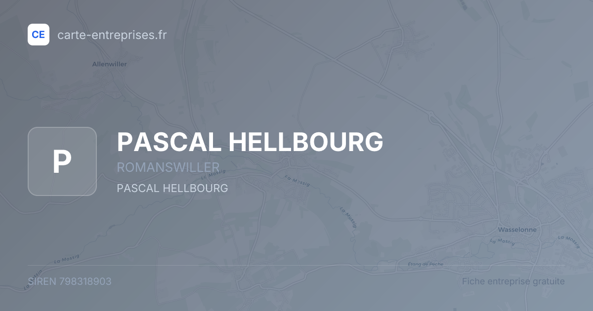 PASCAL HELLBOURG — 798318903 — fiche entreprise