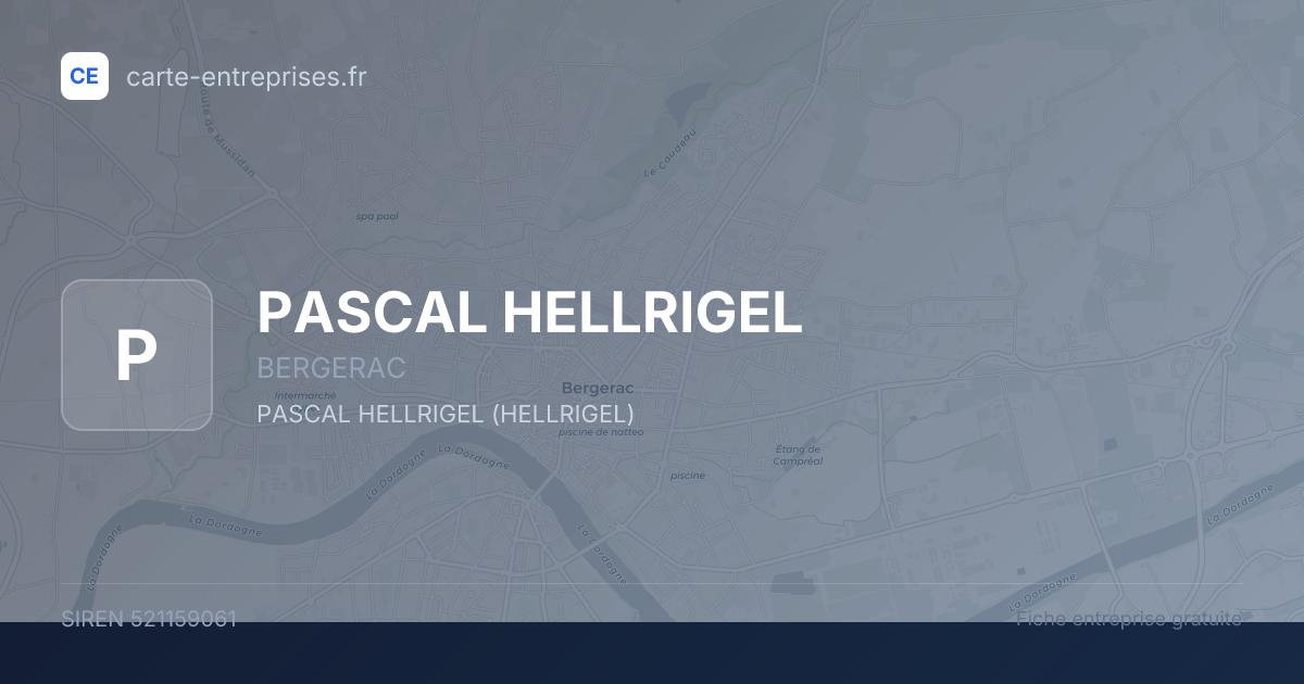 PASCAL HELLRIGEL — 521159061 — fiche entreprise