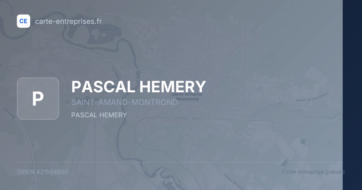 PASCAL HEMERY — 421554650 — fiche entreprise