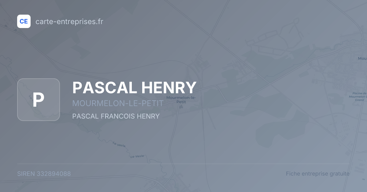 PASCAL HENRY — 332894088 — fiche entreprise