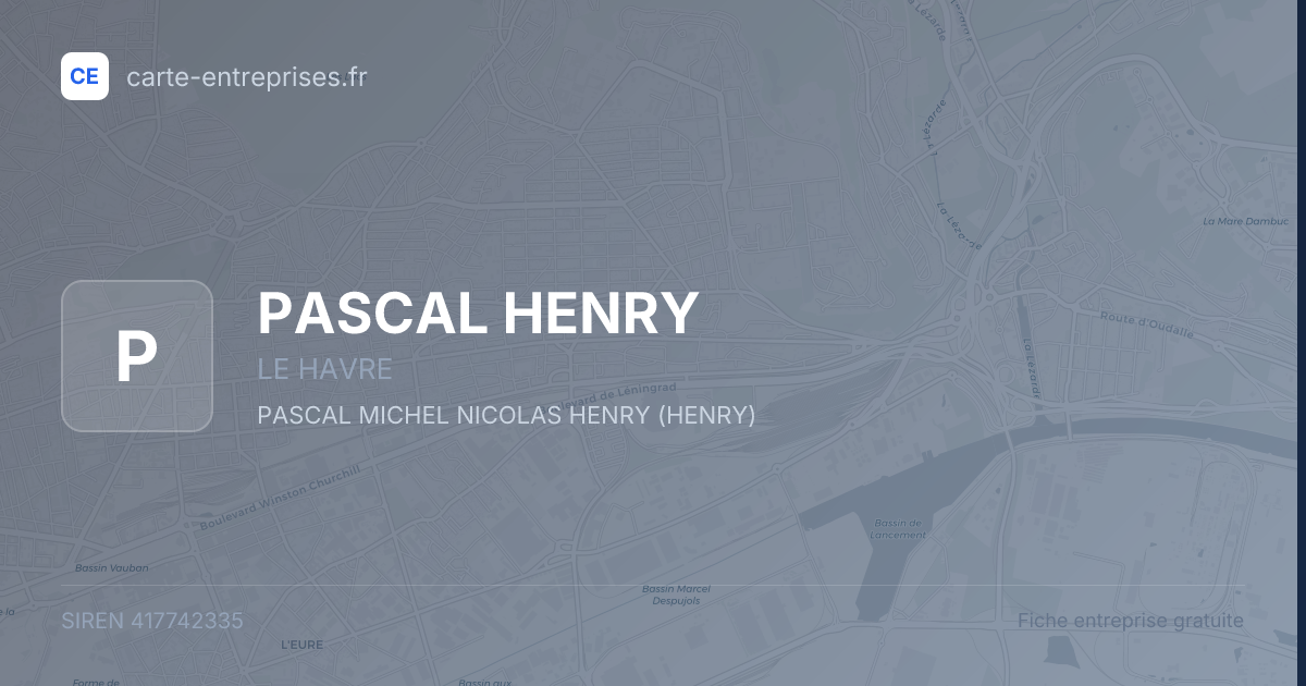 PASCAL HENRY — 417742335 — fiche entreprise