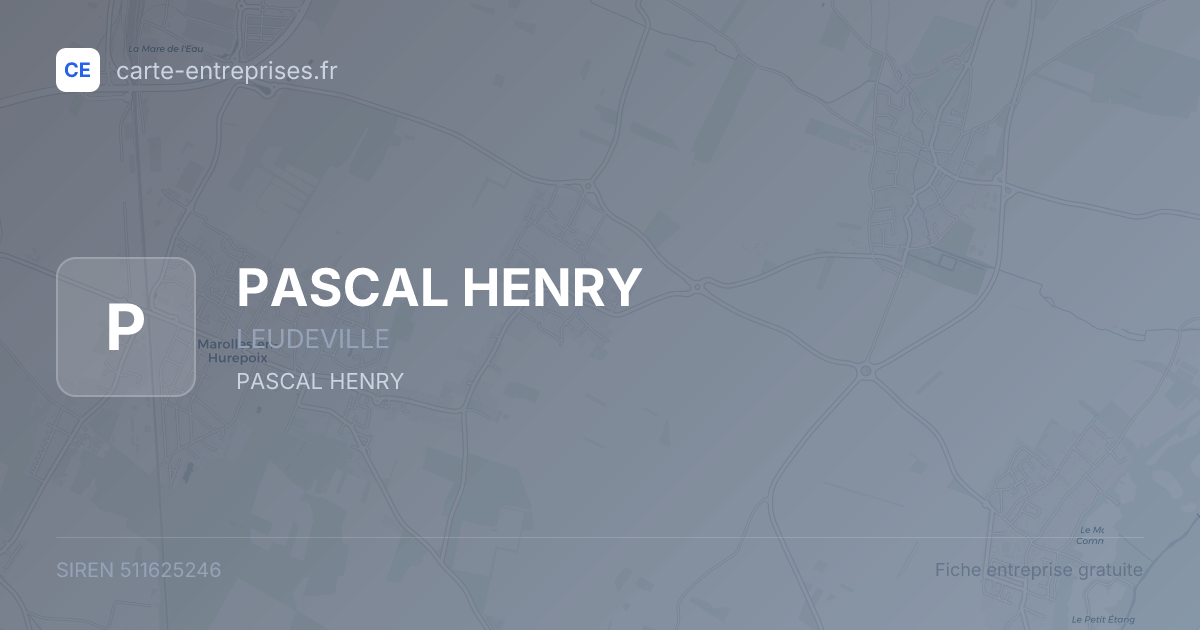 PASCAL HENRY — 511625246 — fiche entreprise