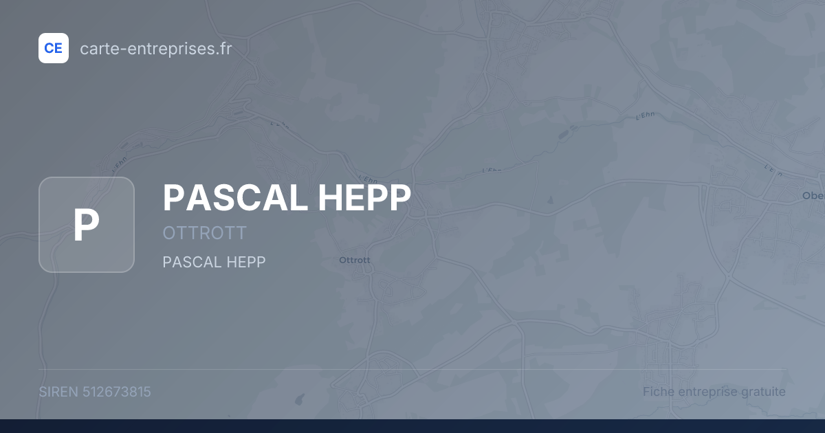 PASCAL HEPP — 512673815 — fiche entreprise