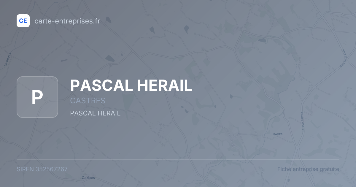 PASCAL HERAIL — 352567267 — fiche entreprise