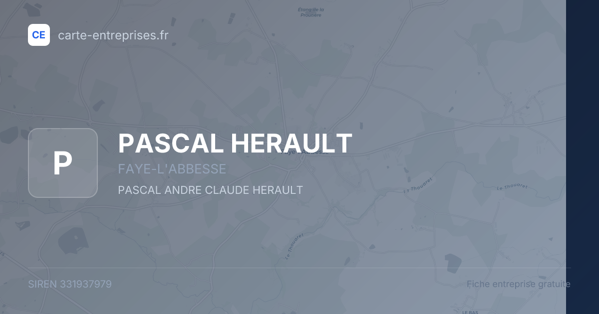 PASCAL HERAULT — 331937979 — fiche entreprise