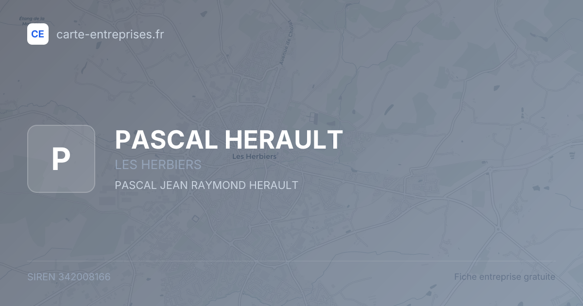 PASCAL HERAULT — 342008166 — fiche entreprise