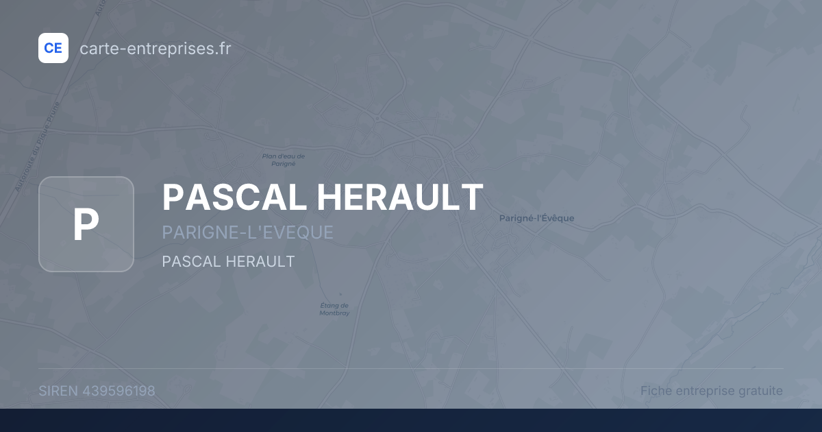 PASCAL HERAULT — 439596198 — fiche entreprise