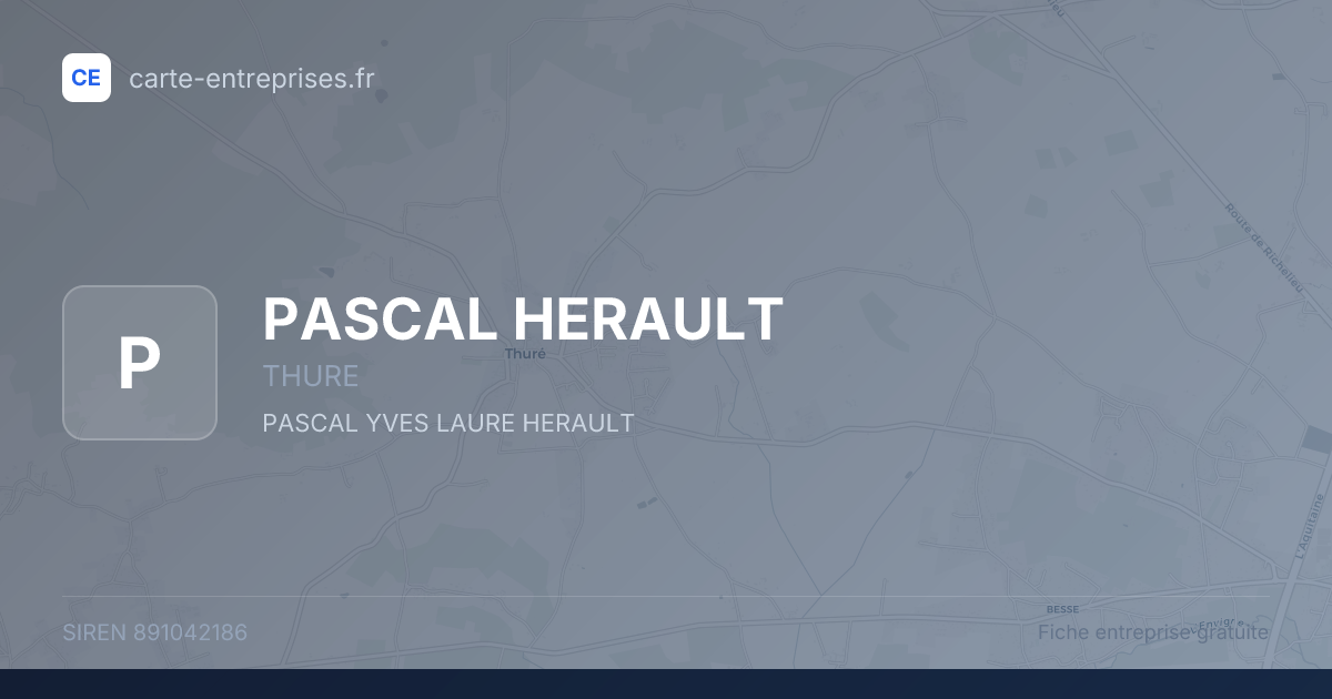PASCAL HERAULT — 891042186 — fiche entreprise