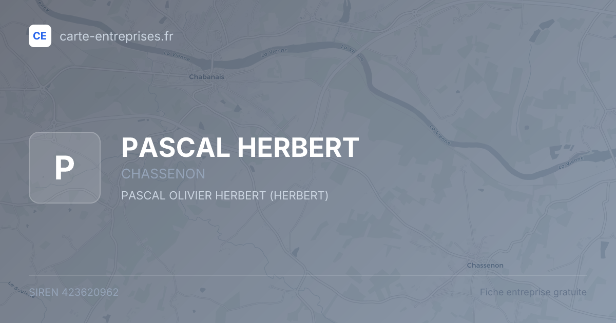 PASCAL HERBERT — 423620962 — fiche entreprise