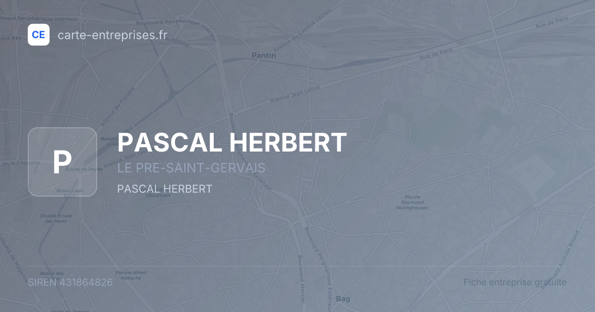 PASCAL HERBERT — 431864826 — fiche entreprise