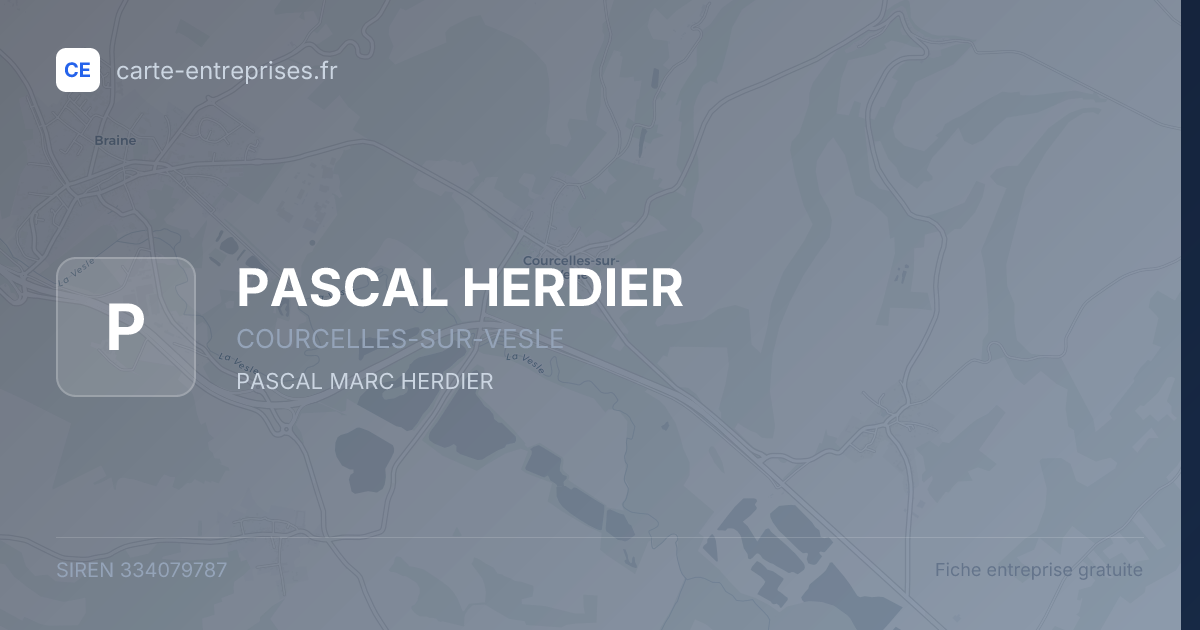 PASCAL HERDIER — 334079787 — fiche entreprise