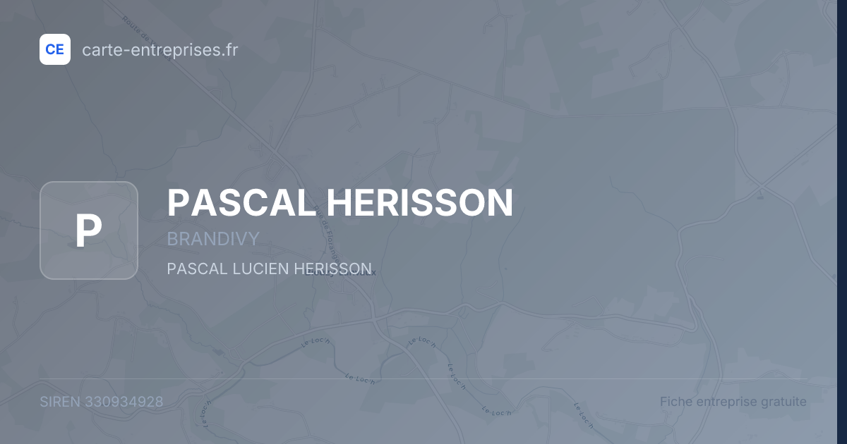 PASCAL HERISSON — 330934928 — fiche entreprise
