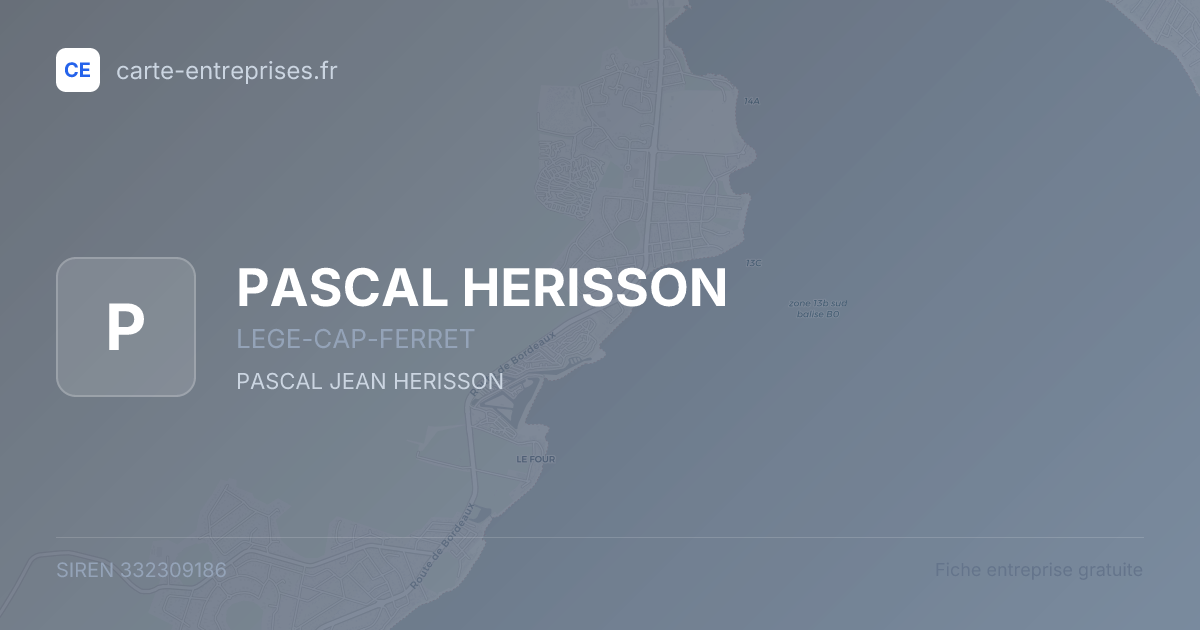 PASCAL HERISSON — 332309186 — fiche entreprise