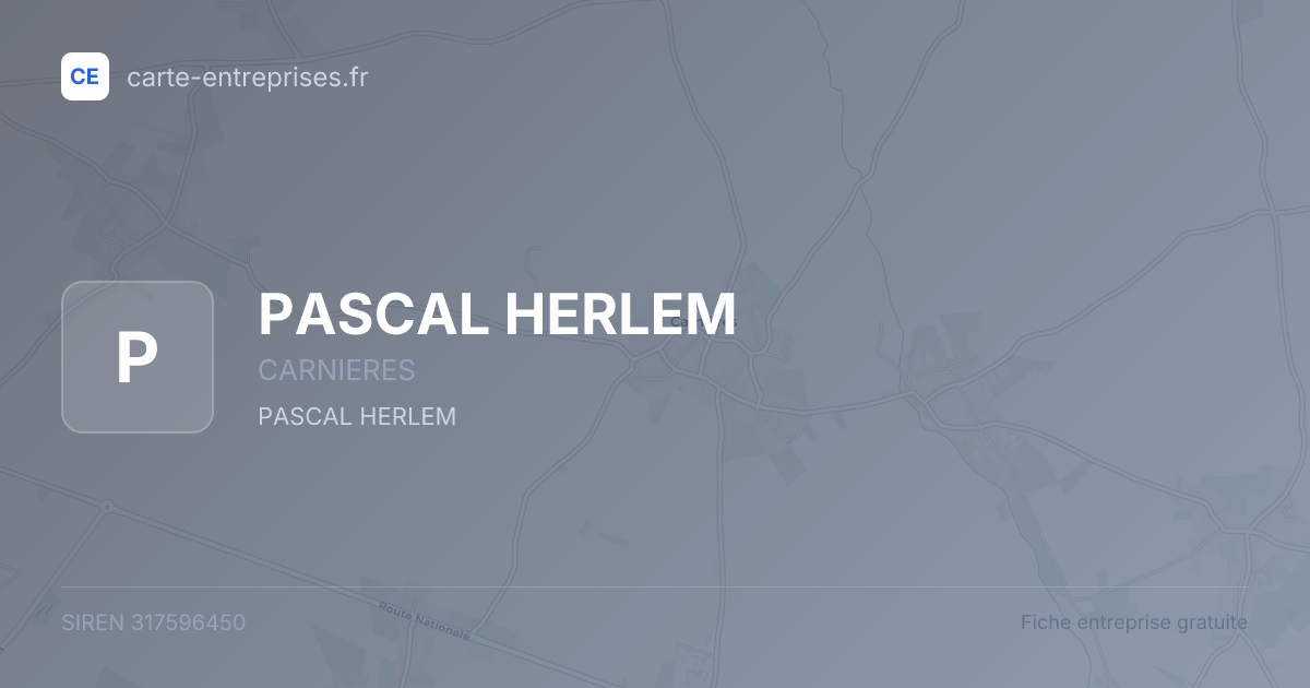PASCAL HERLEM — 317596450 — fiche entreprise