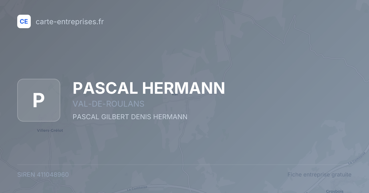 PASCAL HERMANN — 411048960 — fiche entreprise
