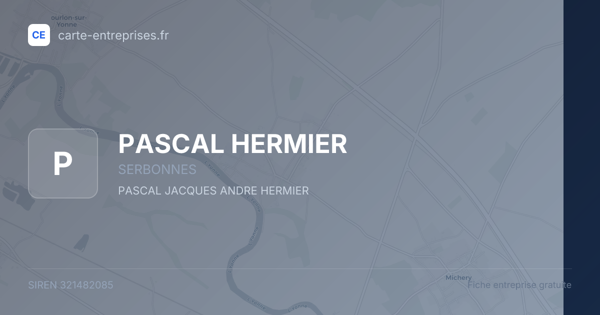 PASCAL HERMIER — 321482085 — fiche entreprise