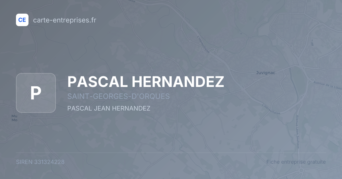 PASCAL HERNANDEZ — 331324228 — fiche entreprise
