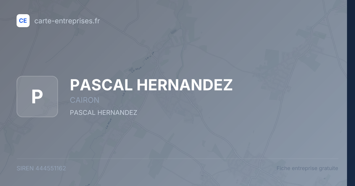 PASCAL HERNANDEZ — 444551162 — fiche entreprise