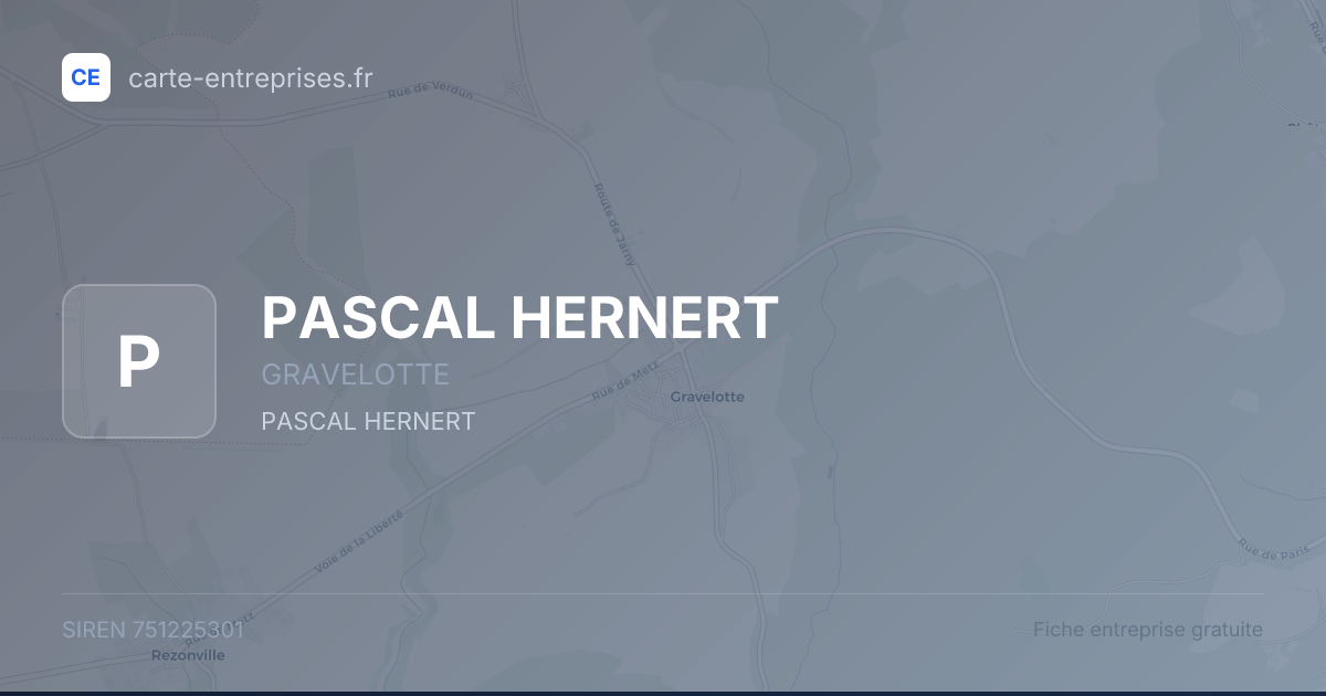 PASCAL HERNERT — 751225301 — fiche entreprise