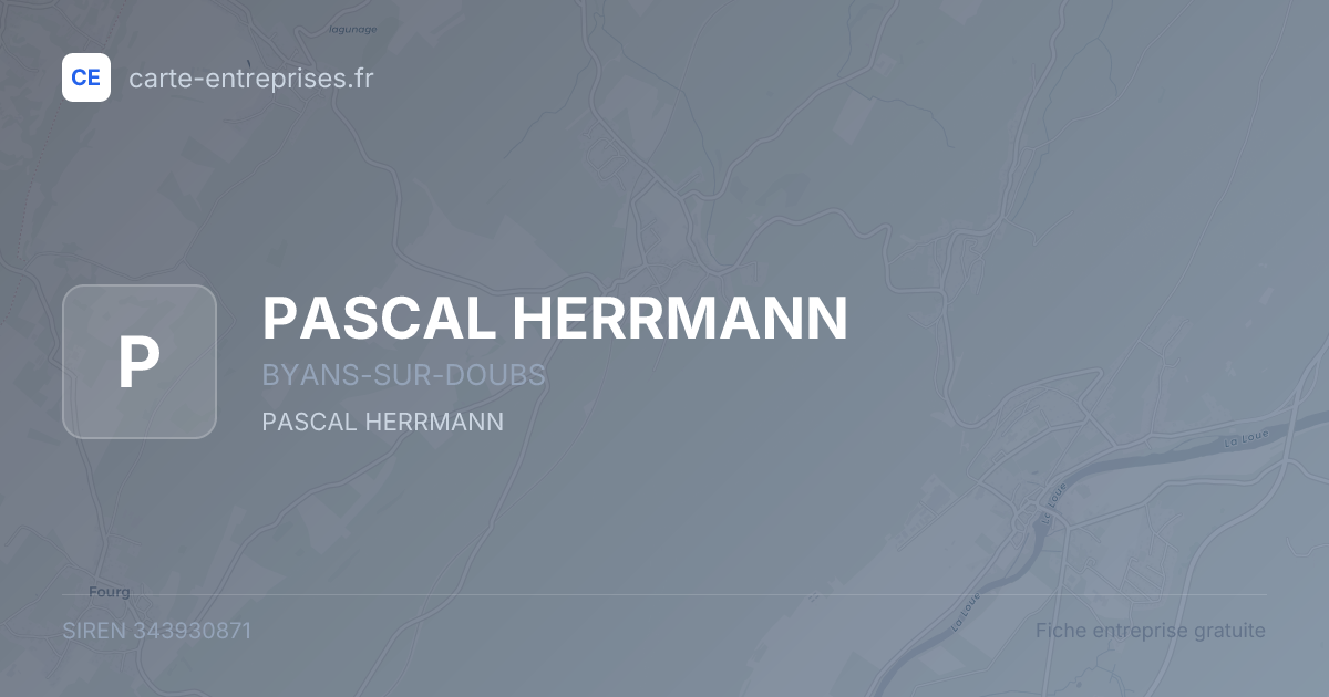 PASCAL HERRMANN — 343930871 — fiche entreprise